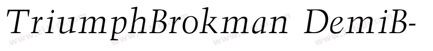 TriumphBrokman DemiB字体转换